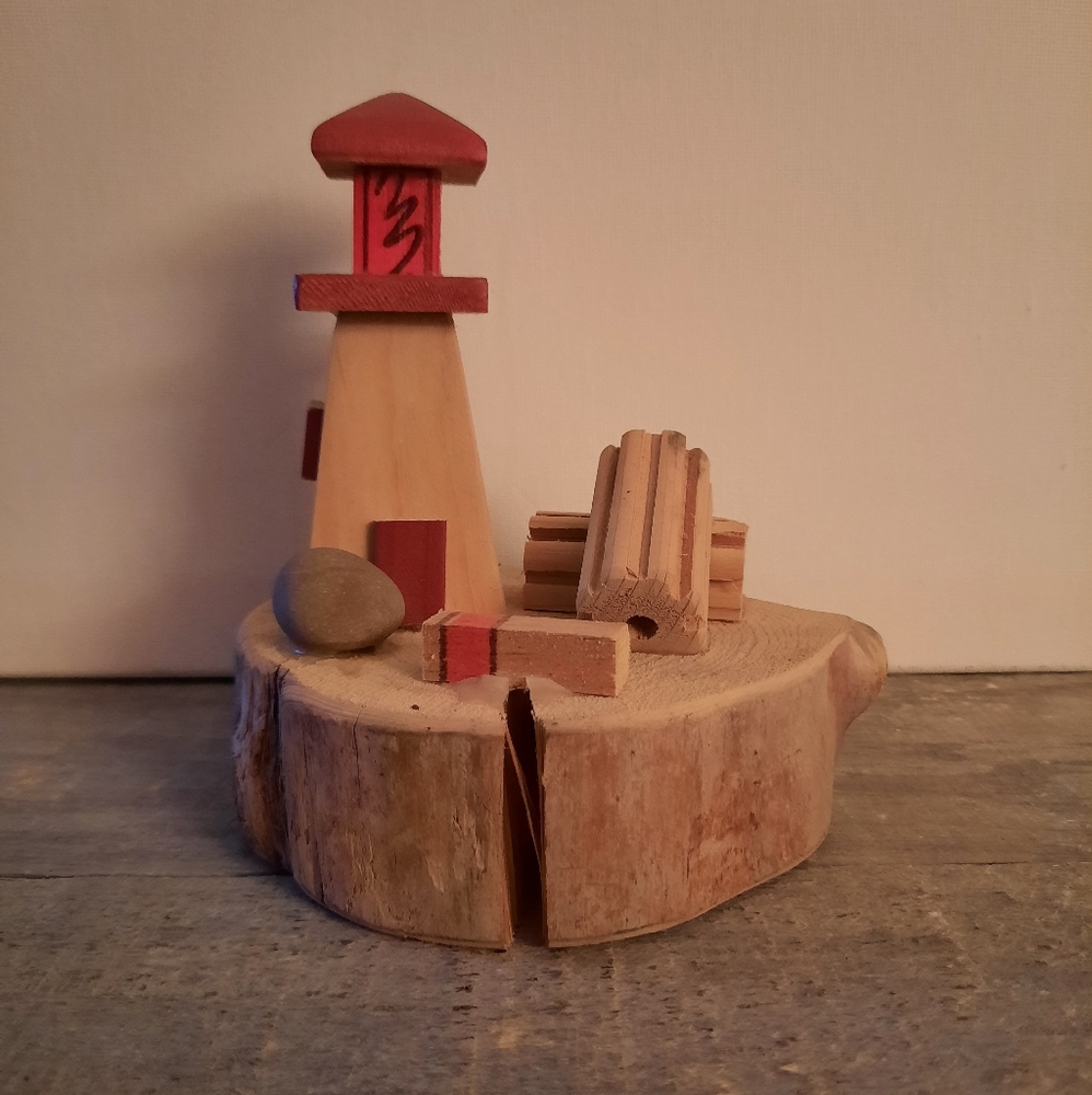 Vintage Wooden East Coast Lighthouse